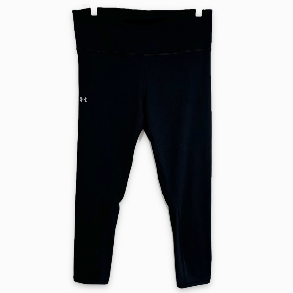 Under Armour | High Waist Leggings Black Mid Calf Length Size Large - Picture 2 of 7